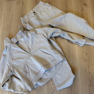 Danskin Light Beige Half-Zip Sweater Set